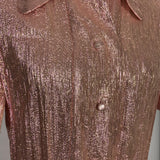 The Vampires Wife Rose Gold Puff Sleeve Blouse XS