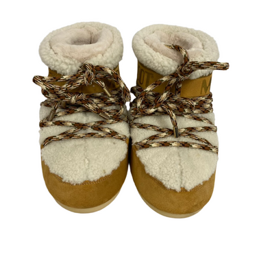 Moon Boot £280 Camel Sheepskin Boots 39/40