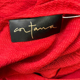 Cortana £720 Tomato Red Silk Wrap Detail Dress_XL