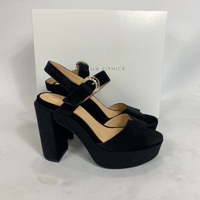 Camilla Elphick Jasmine Black Velvet Heels 40