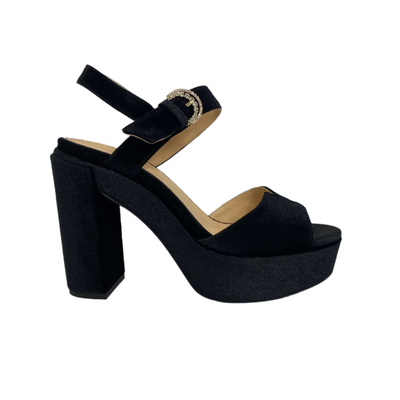 Camilla Elphick Jasmine Black Velvet Heels 40