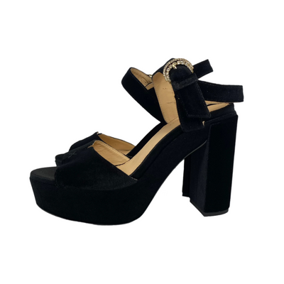 Camilla Elphick Jasmine Black Velvet Heels 40