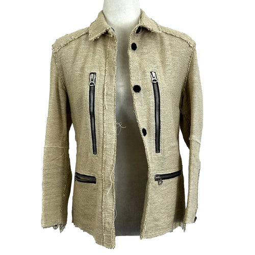 Acne Studios Natural Cotton & Linen Weave Magritte Rustic Jacket S