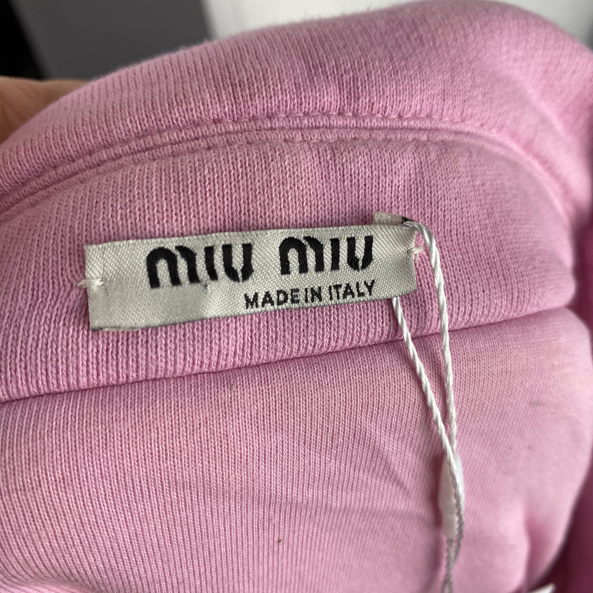 Miu Miu Baby Pink Padded Varsity Jacket XS