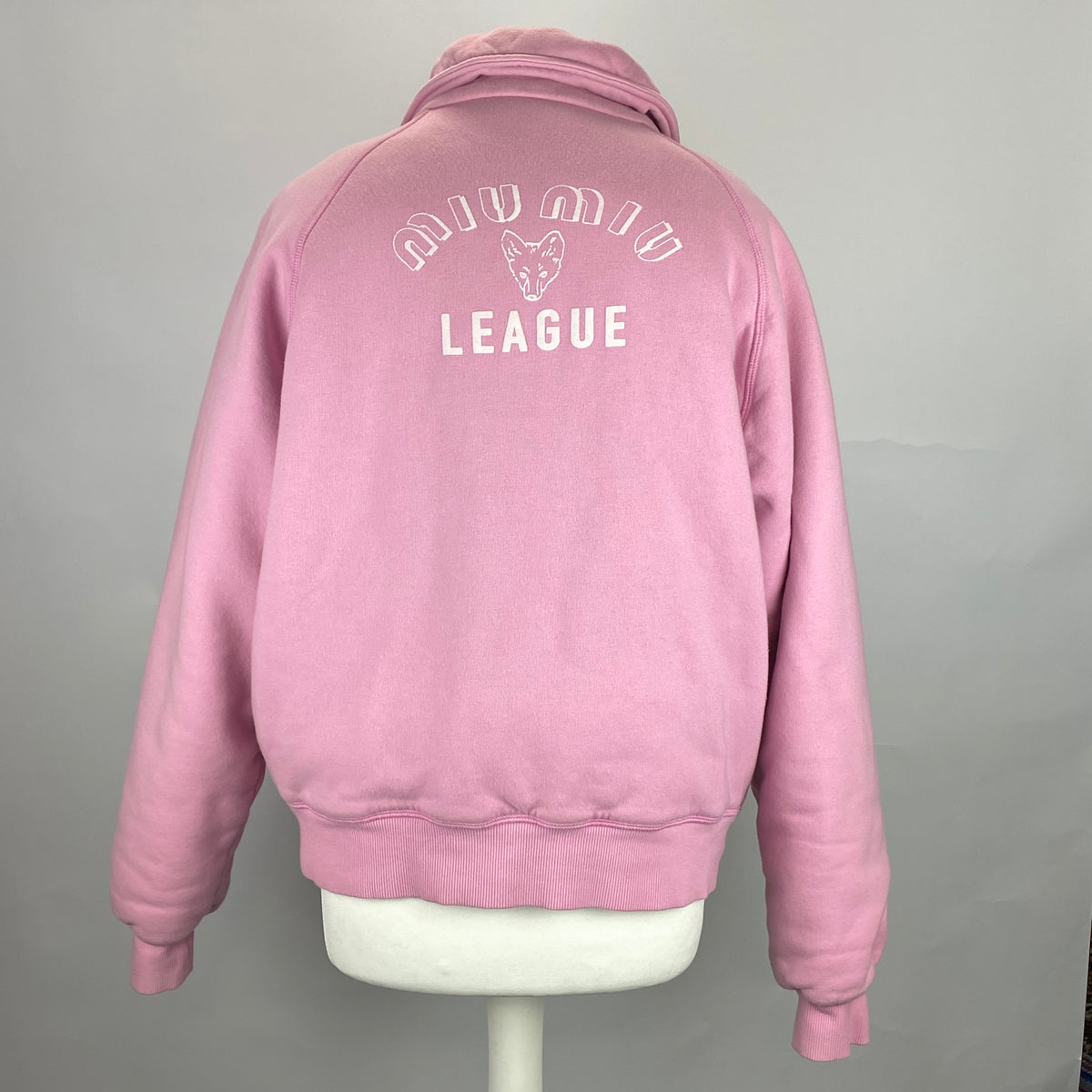 Miu Miu Baby Pink Padded Varsity Jacket XS