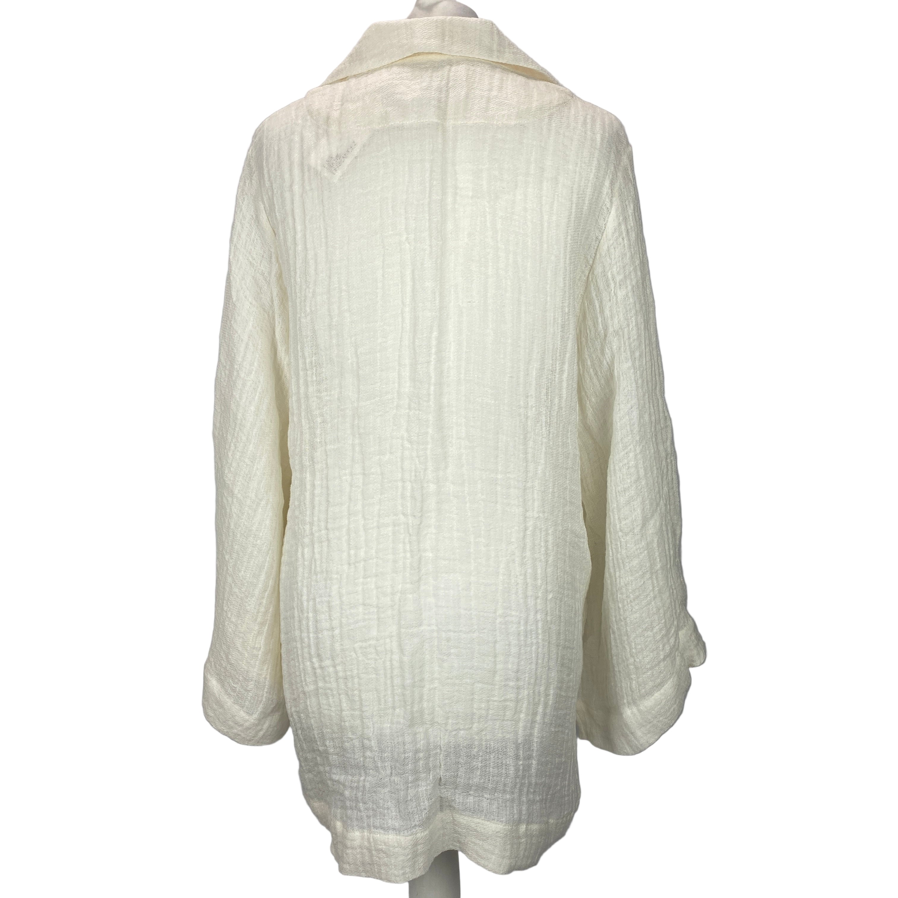 Lisa Marie Fernandez New £485 Ivory Crinkle Muslin Tunic S/M/L/XL
