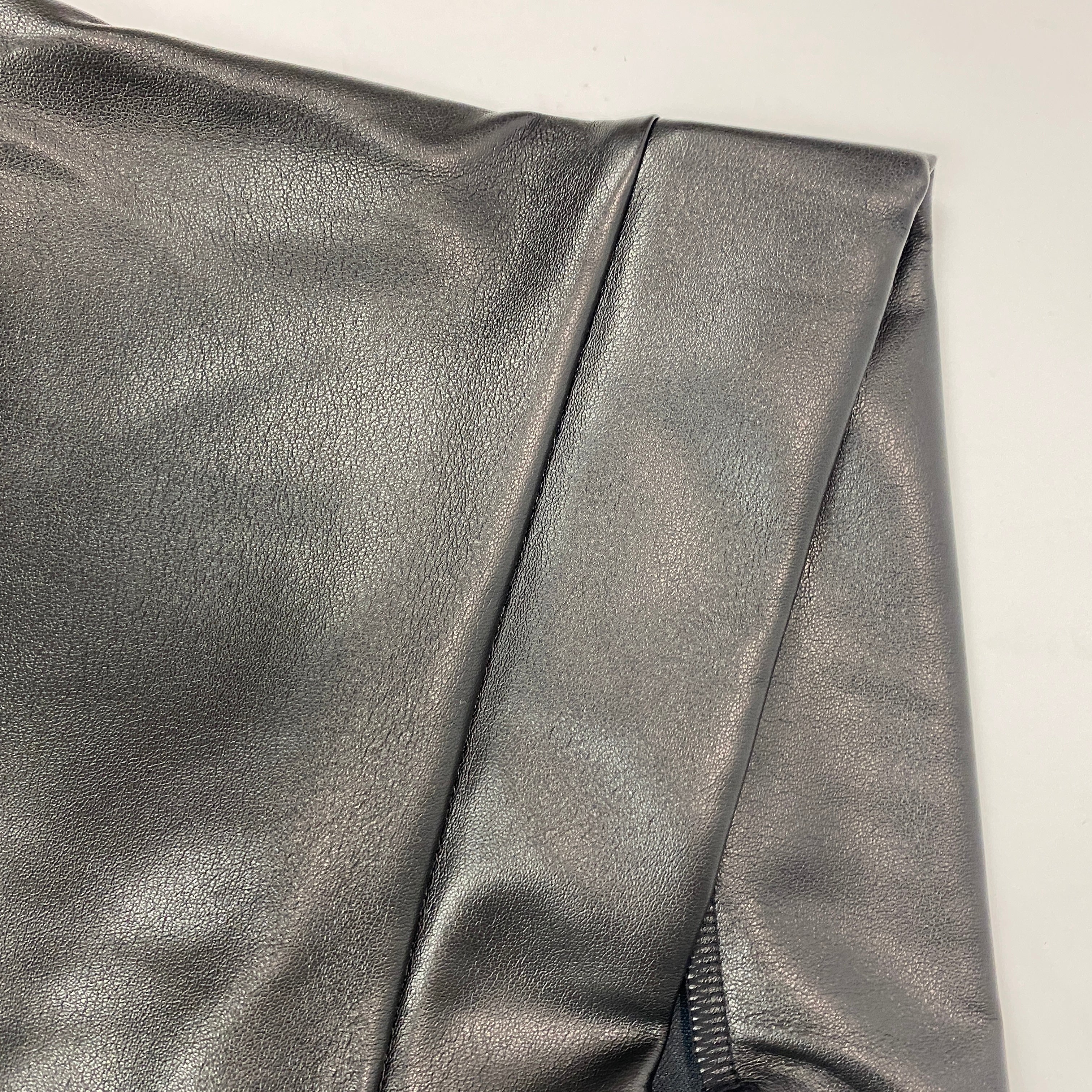 Wolford New £305 Black Faux Leather Estella Leggings L