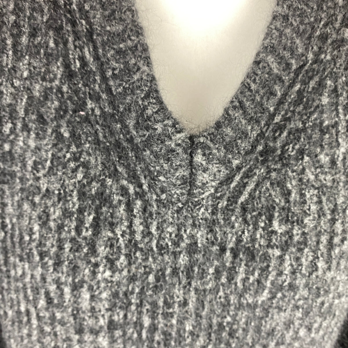 Max Mara Charcoal Marl Chunky Rib Alpaca Sweater M