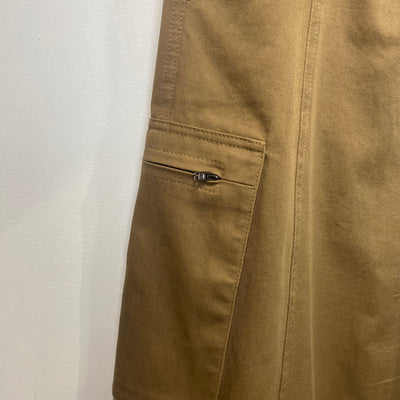 Me&Em Camel Twill A-Line Cargo Skirt S