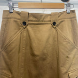 Me&Em Camel Twill A-Line Cargo Skirt S