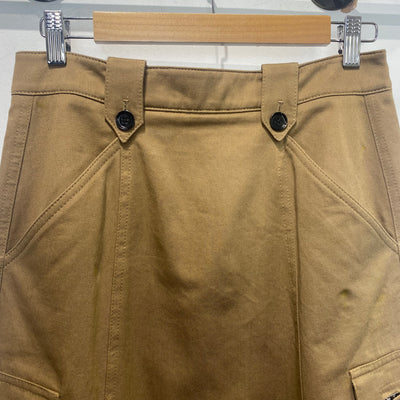 Me&Em Camel Twill A-Line Cargo Skirt S