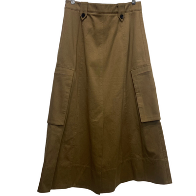 Me&Em Camel Twill A-Line Cargo Skirt S