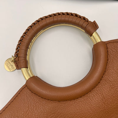 See By Chloe Large Tan Brass Ring Crossbody Bag