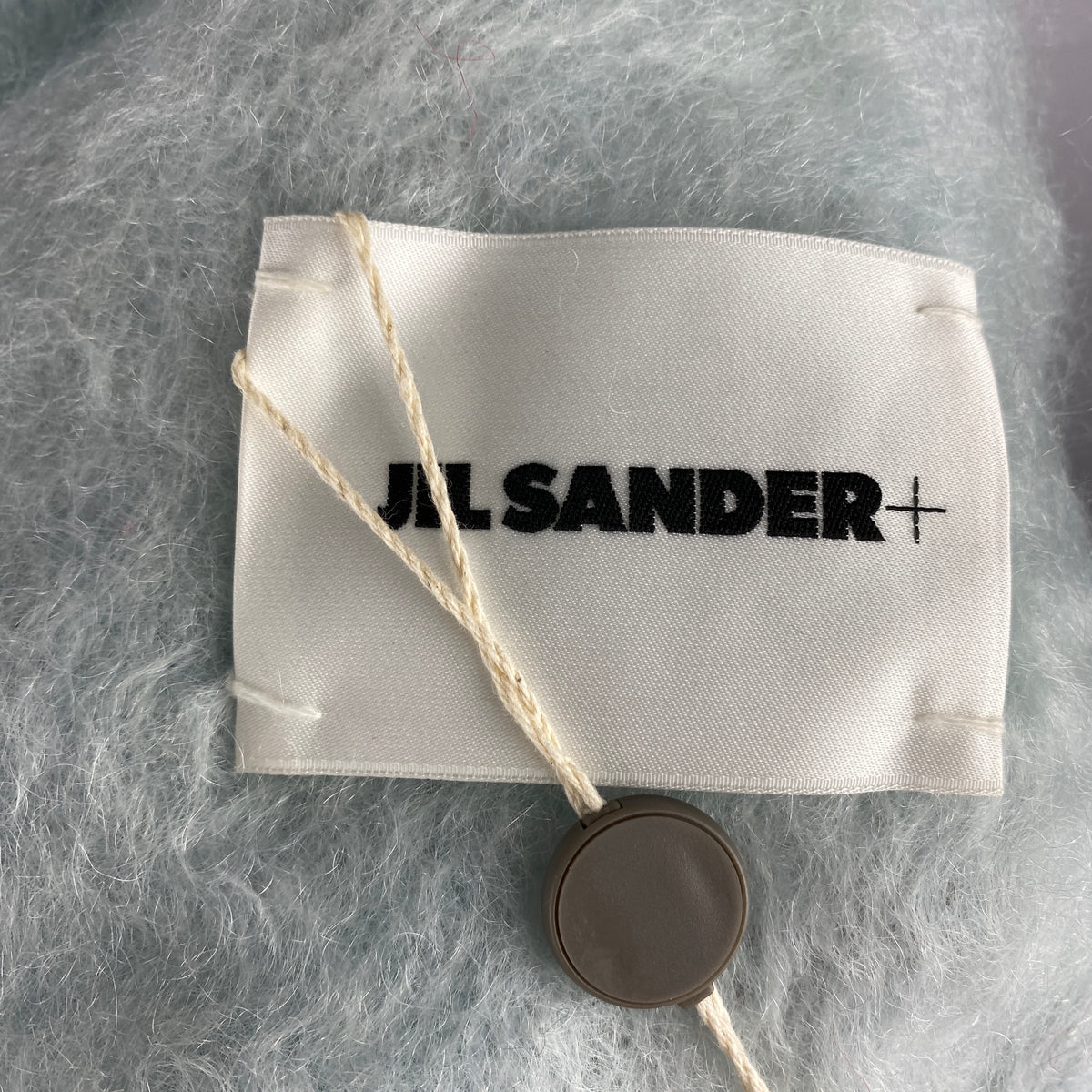 Jil Sander New £360 Pastel Mint Fringed Mohair Scarf