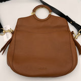 See By Chloe Large Tan Brass Ring Crossbody Bag