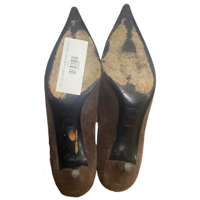 Miu Miu Brown Suede Kitten Heels 40.5