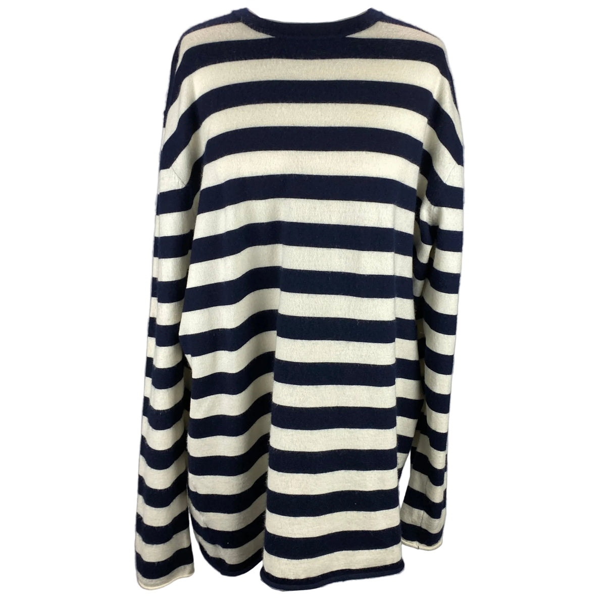 Extreme Cashmere £793 No493 Navy Stripe Cashmere Mix Sweater O/S