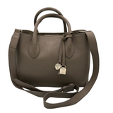 Aspinal £595 Warm Grey Pebble Leather London Midi Tote Bag