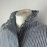 Thierry Colson £850 Blue & White Cotton Poplin Maxi Shirtdress S