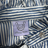 Thierry Colson £850 Blue & White Cotton Poplin Maxi Shirtdress S