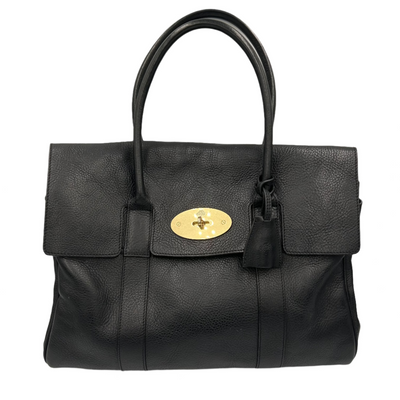 Mulberry £1095 Black Pebbled Large Bayswater Bag