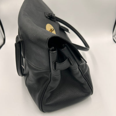 Mulberry £1095 Black Pebbled Large Bayswater Bag