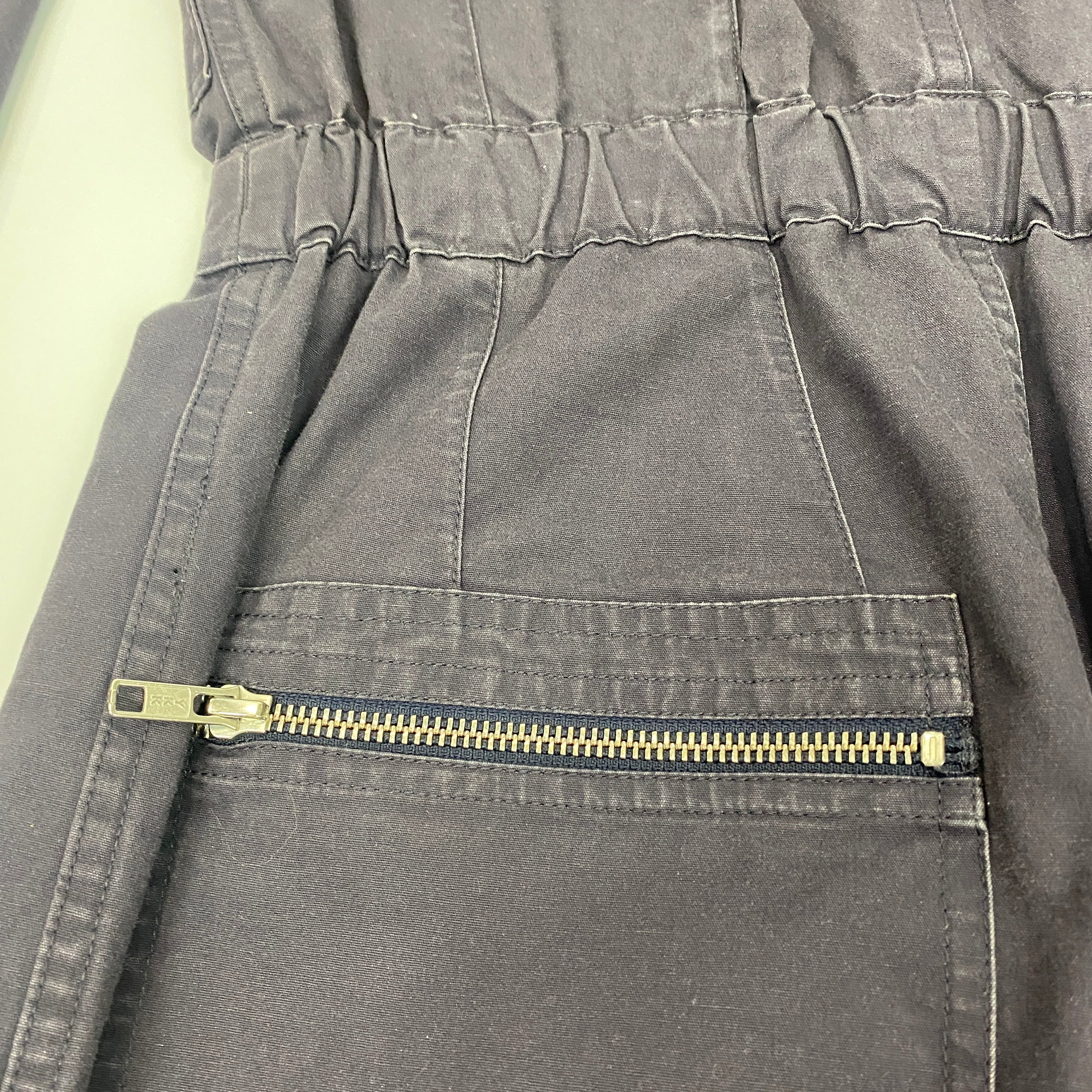 Isabel Marant Etoile Navy Cotton Zippered Jumpsuit XS/S