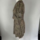 Zadig & Voltaire Beige Leo Print Midi Dress XS