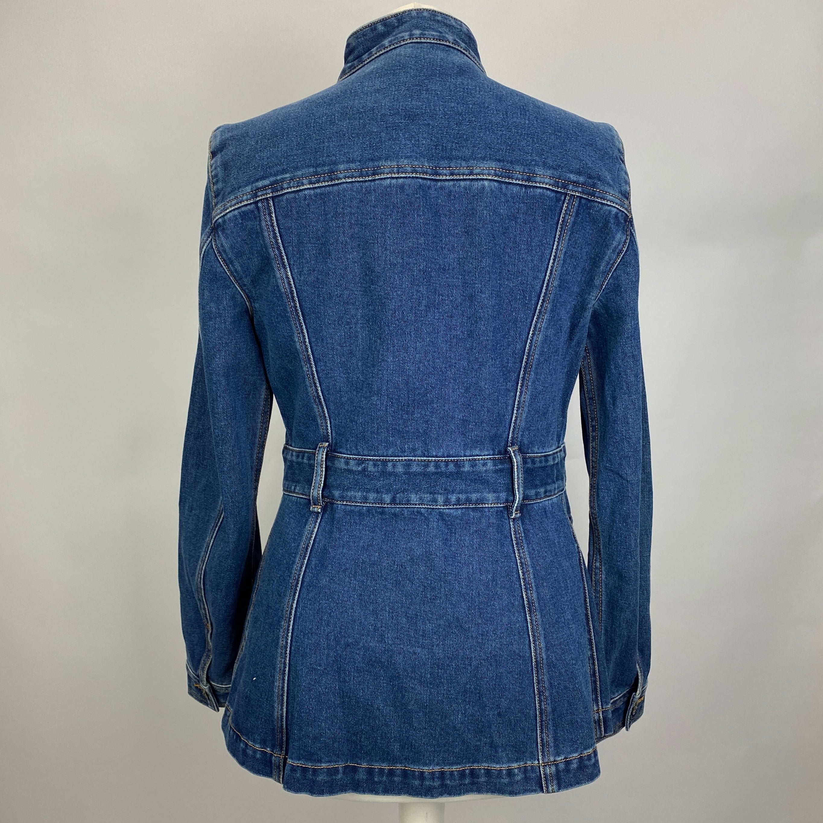 Veronica Beard £448 Washed Denim Seventies-Style Jacket M