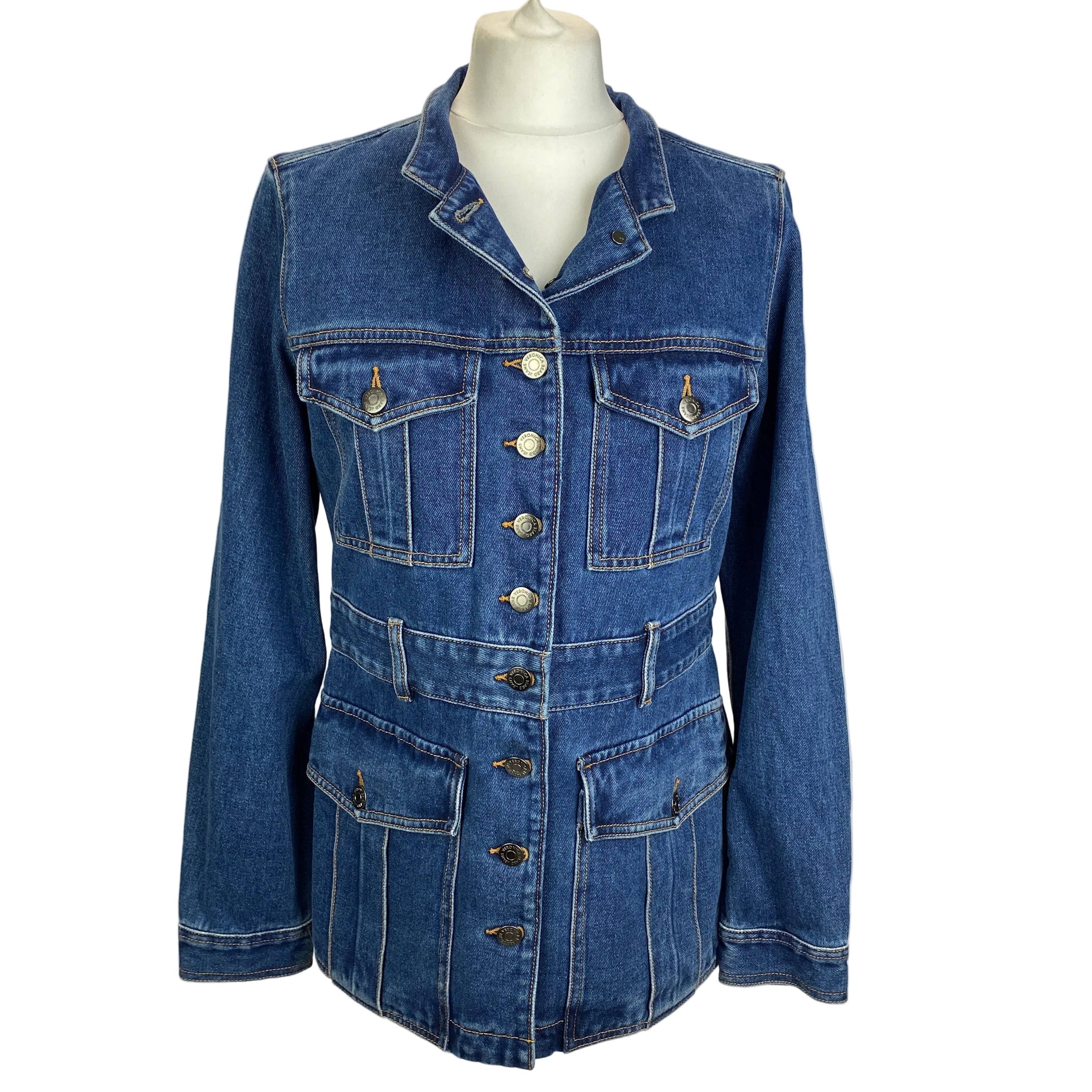 Veronica Beard £448 Washed Denim Seventies-Style Jacket M