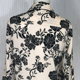 Johanna Ortiz Black & Cream Floral Two Seasons Kimono S