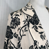 Johanna Ortiz Black & Cream Floral Two Seasons Kimono S