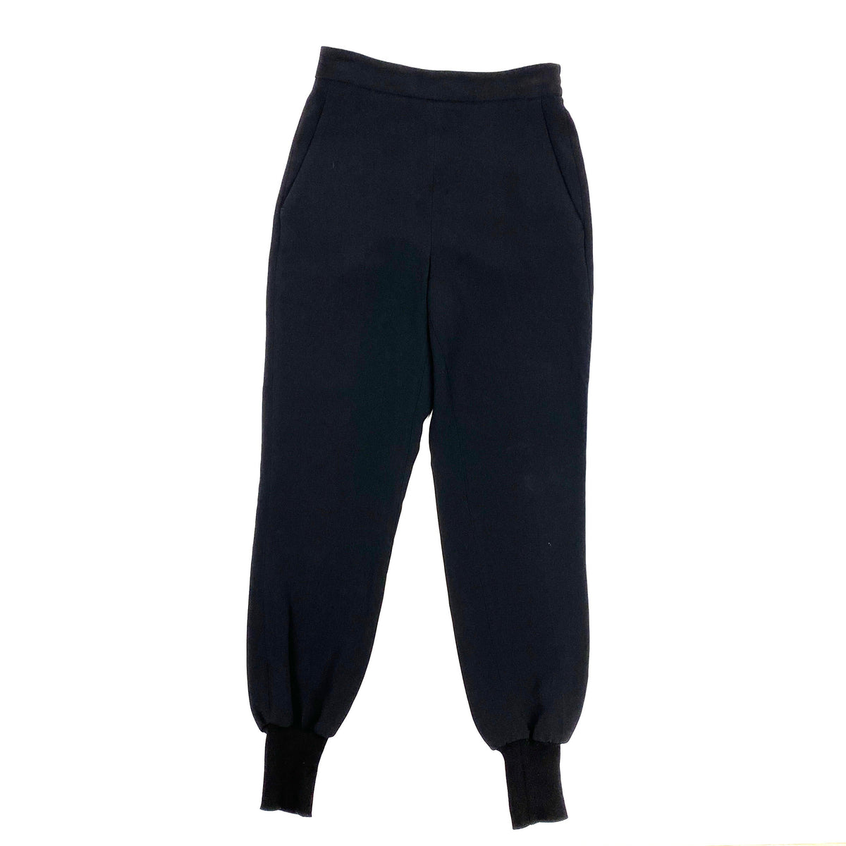 Stella McCartney Black Crepe Luxe Jogging Pants XXS