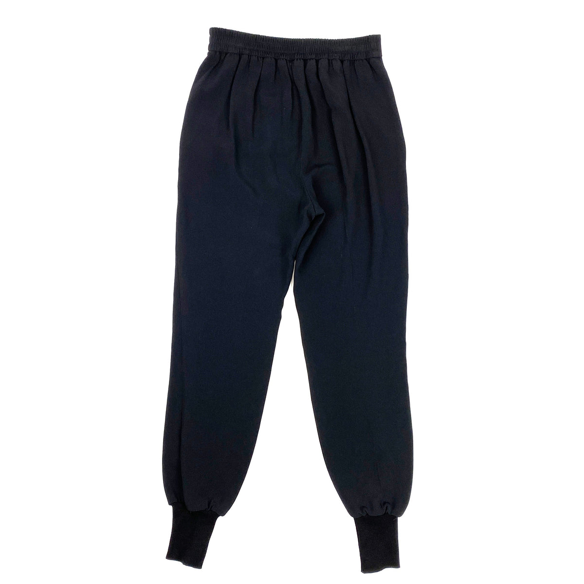 Stella McCartney Black Crepe Luxe Jogging Pants XXS