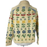 The Great Brand New £424 Ecru Garden Lodge Intarsia Cardigan XS