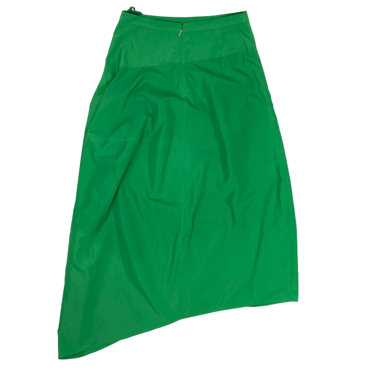Tibi Emerald Sporty Nylon Asymmetric Balloon Skirt XS