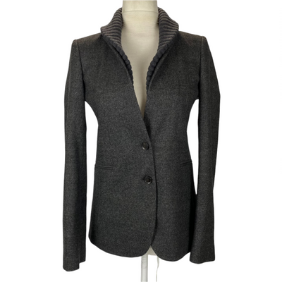 Gucci Charcoal Wool & Cashmere Two-Way Jacket XXS/XS