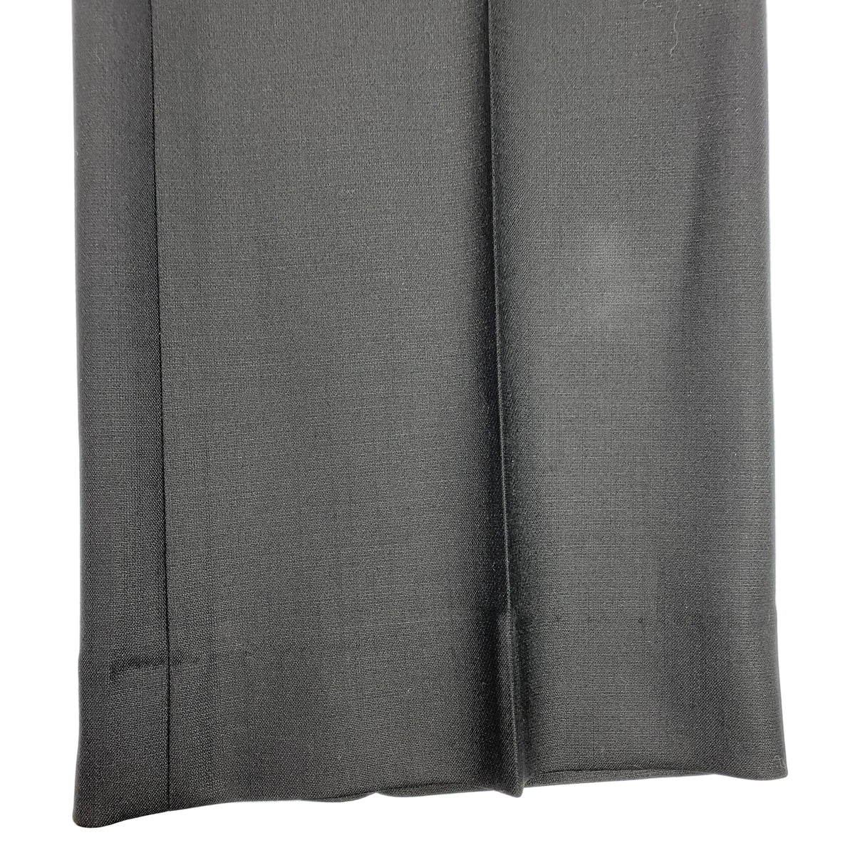 The Row Black Satinised Wool Straight Leg Pants S