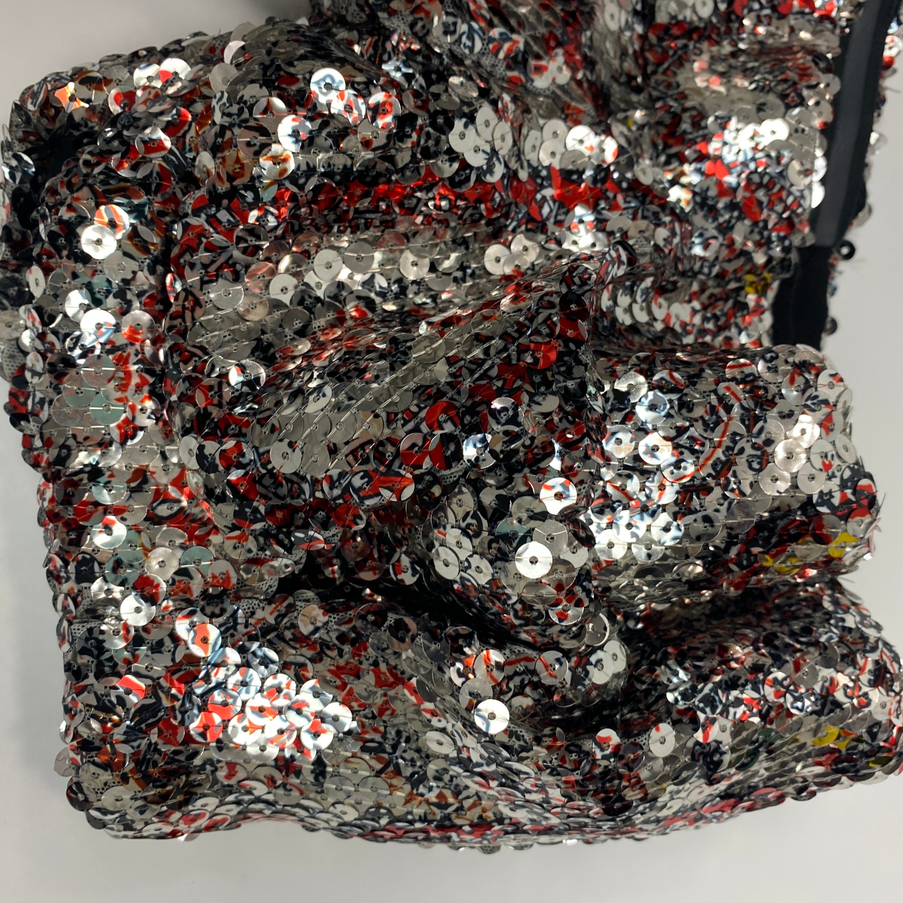 Isabel Marant Silver Sequin Superstretch One Shoulder Top S