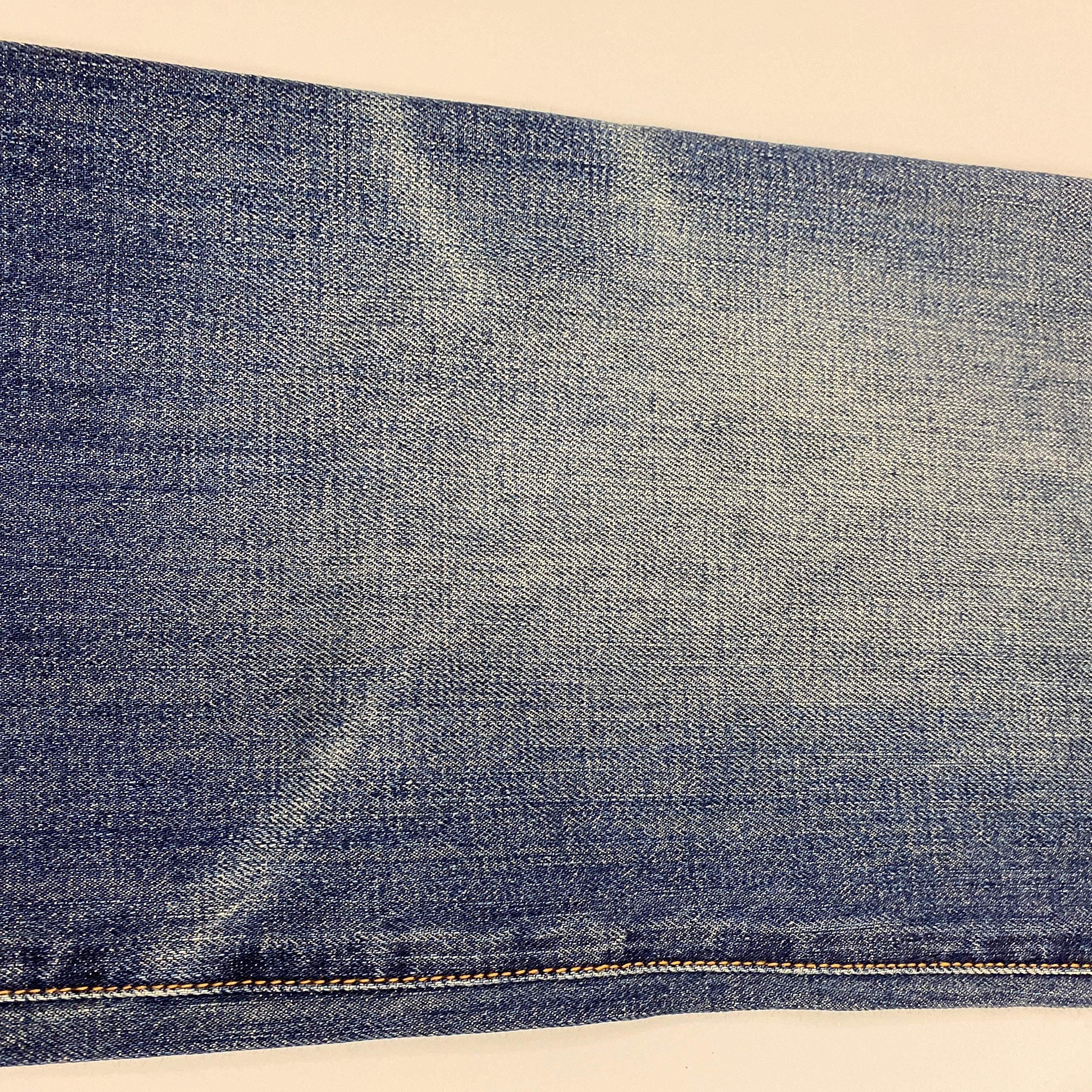 Saint Laurent New £790 Vintaged Blue Denim Wide Leg Jeans 28