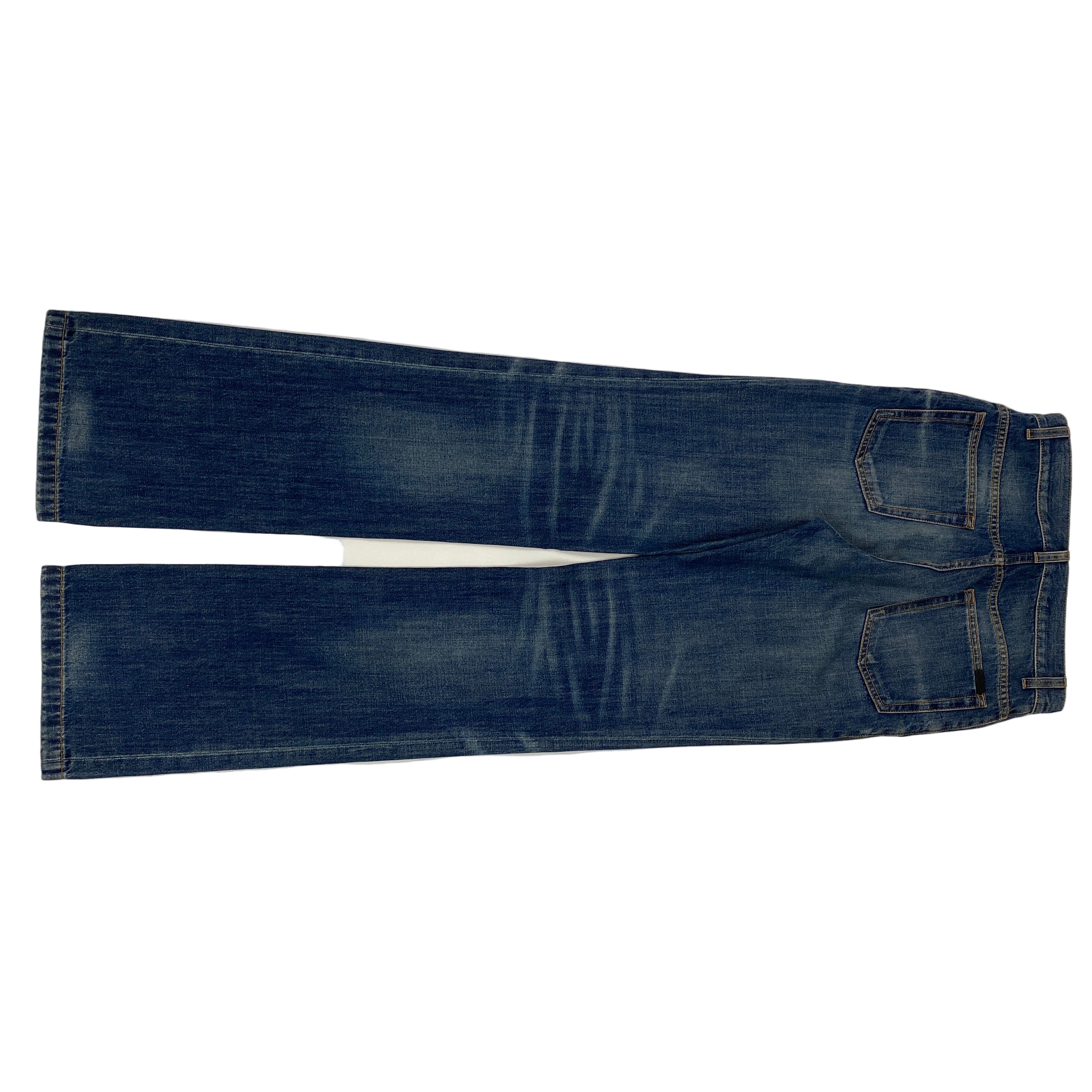 Saint Laurent New £790 Vintaged Blue Denim Wide Leg Jeans 28