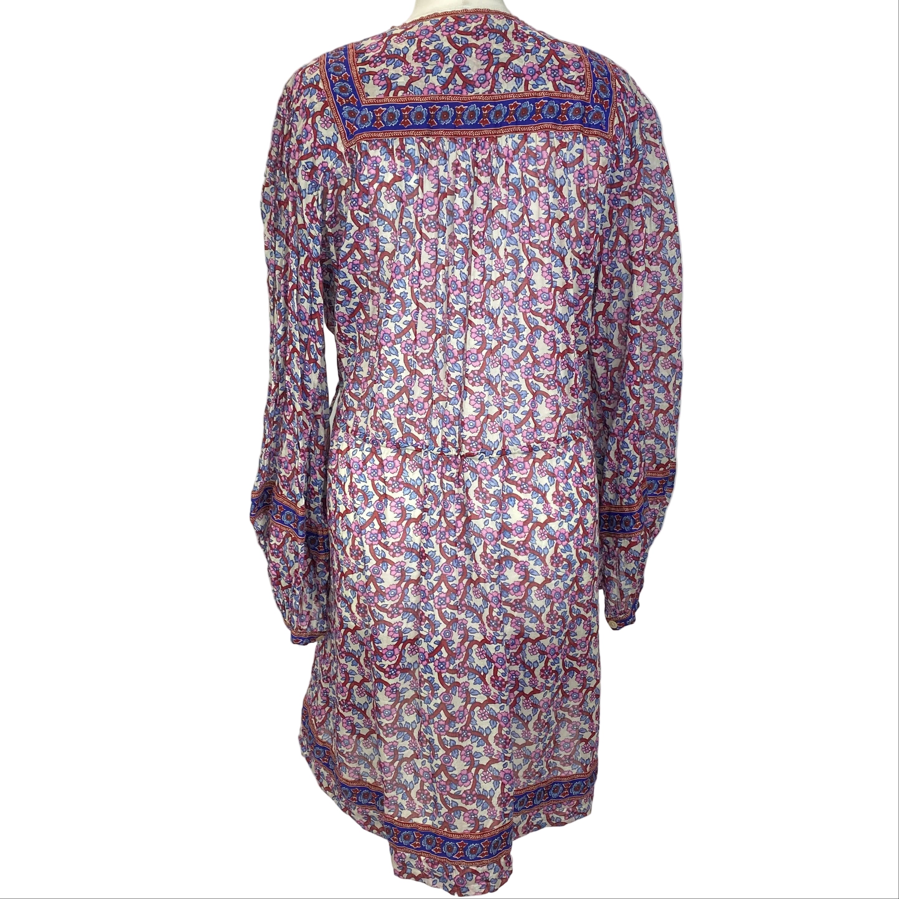 Isabel Marant Etoile New £425 Blue & Pink Gilinesia Midi Dress S