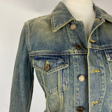 Saint Laurent £1320 Vintaged Denim Jacket XS