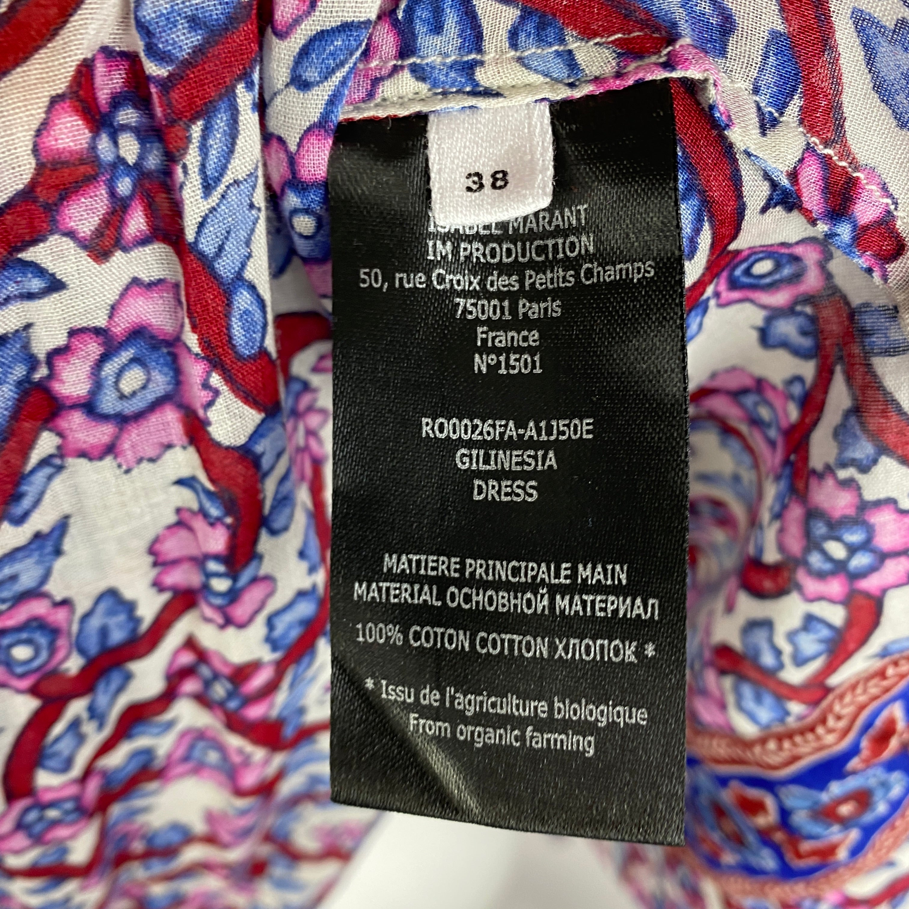 Isabel Marant Etoile New £425 Blue & Pink Gilinesia Midi Dress S