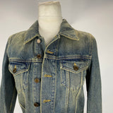 Saint Laurent £1320 Vintaged Denim Jacket XS