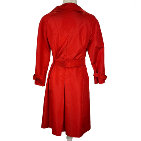 Prada Ruby Silk Mix Super Lightweight Belted Coat XS/S