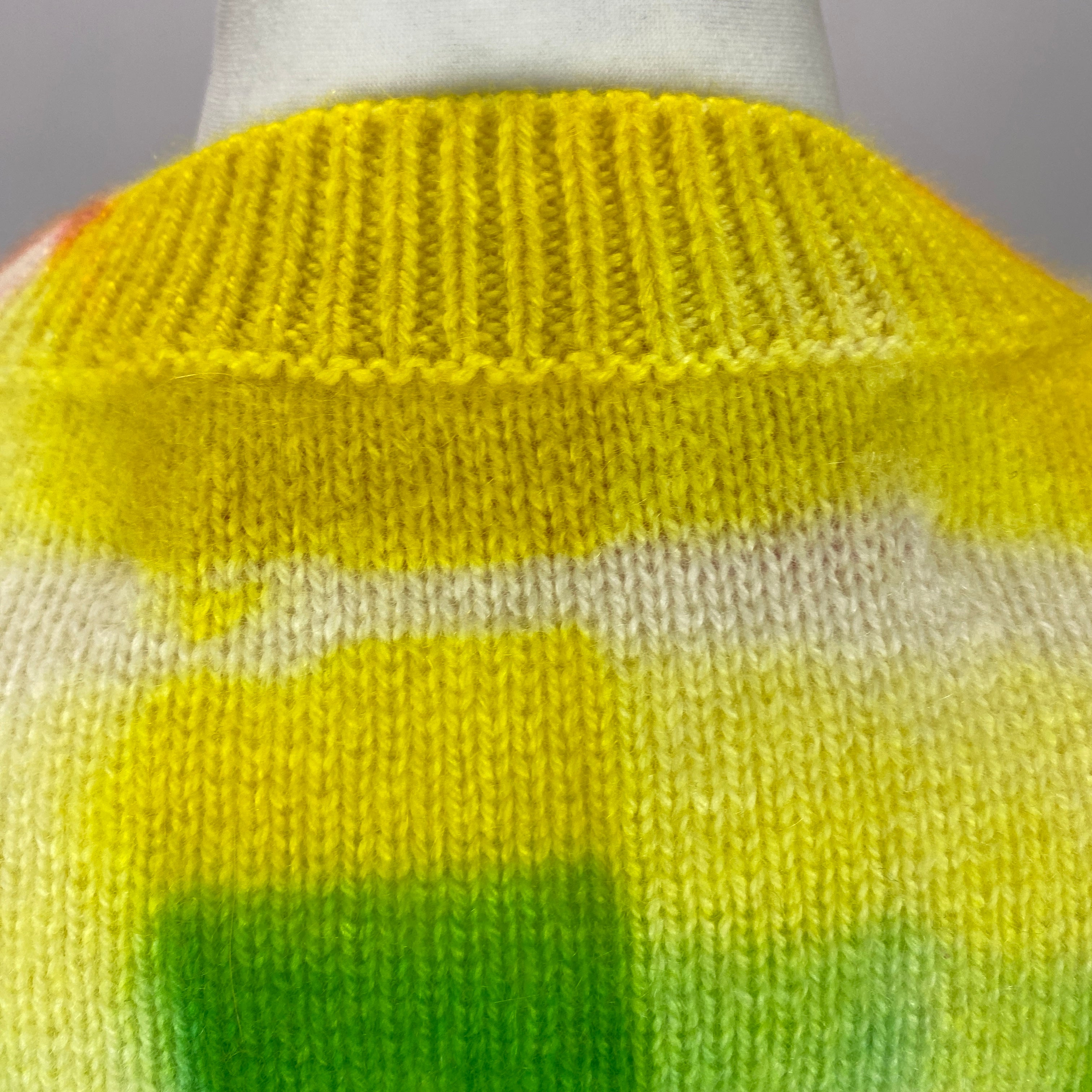 The Elder Statesman £1765 Neon Tie Dye Cashmere Sweater XS