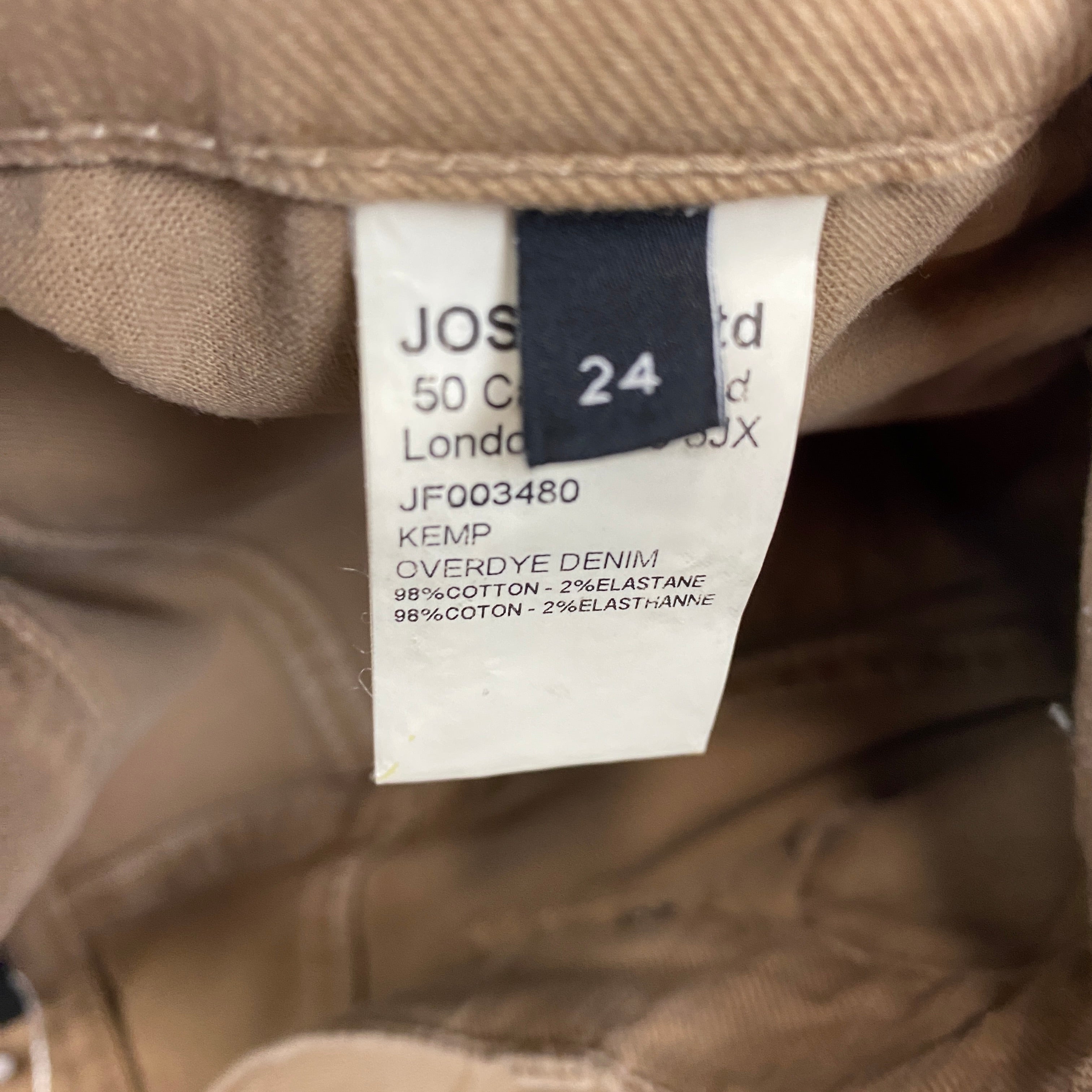 Joseph New Cocoa Overdye Kemp Jeans 24