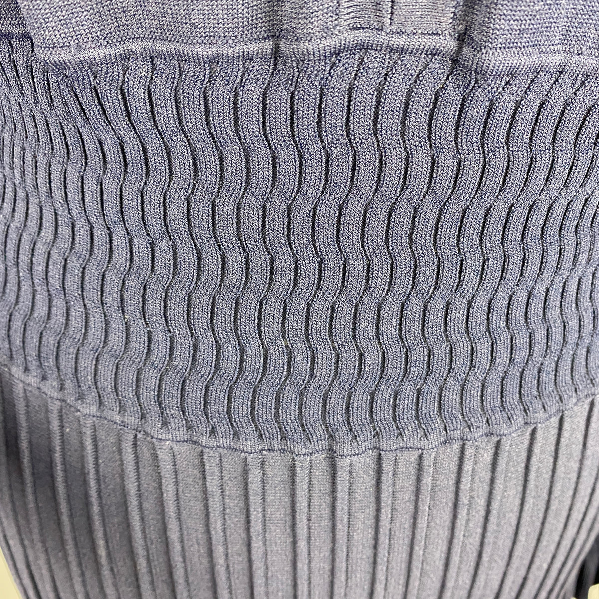 Me&Em Navy Smocking Knit Long Dress L