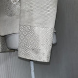 Gucci Cream Metallic Brocade Silk & Cotton Jacket XS